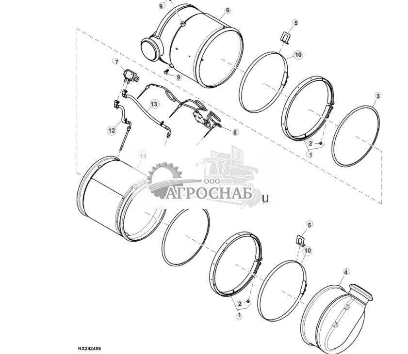 Преобразователь, DOC и DPF, двигатель FT4 объемом 15,0 L - ST840195 207.jpg